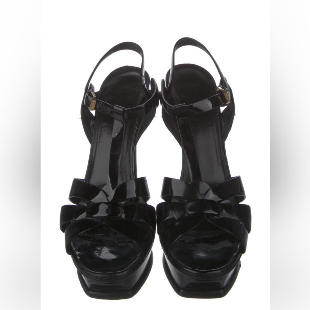 Patent leather t strap, sandals